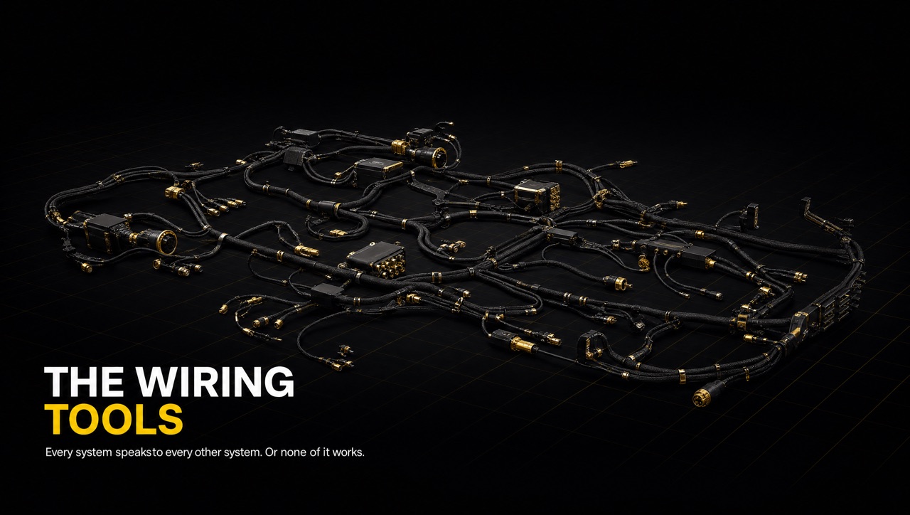 Goal Harnesses, the wiring tools: every system speaks to every other system, or none of it works